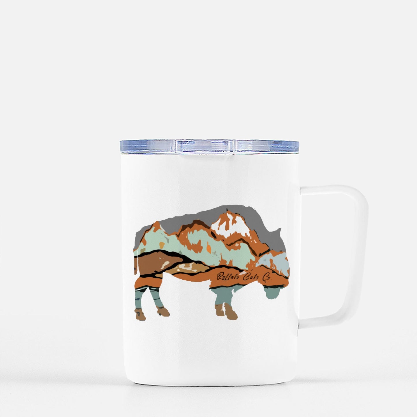 Travel Mug - "Mountain Buffalo"