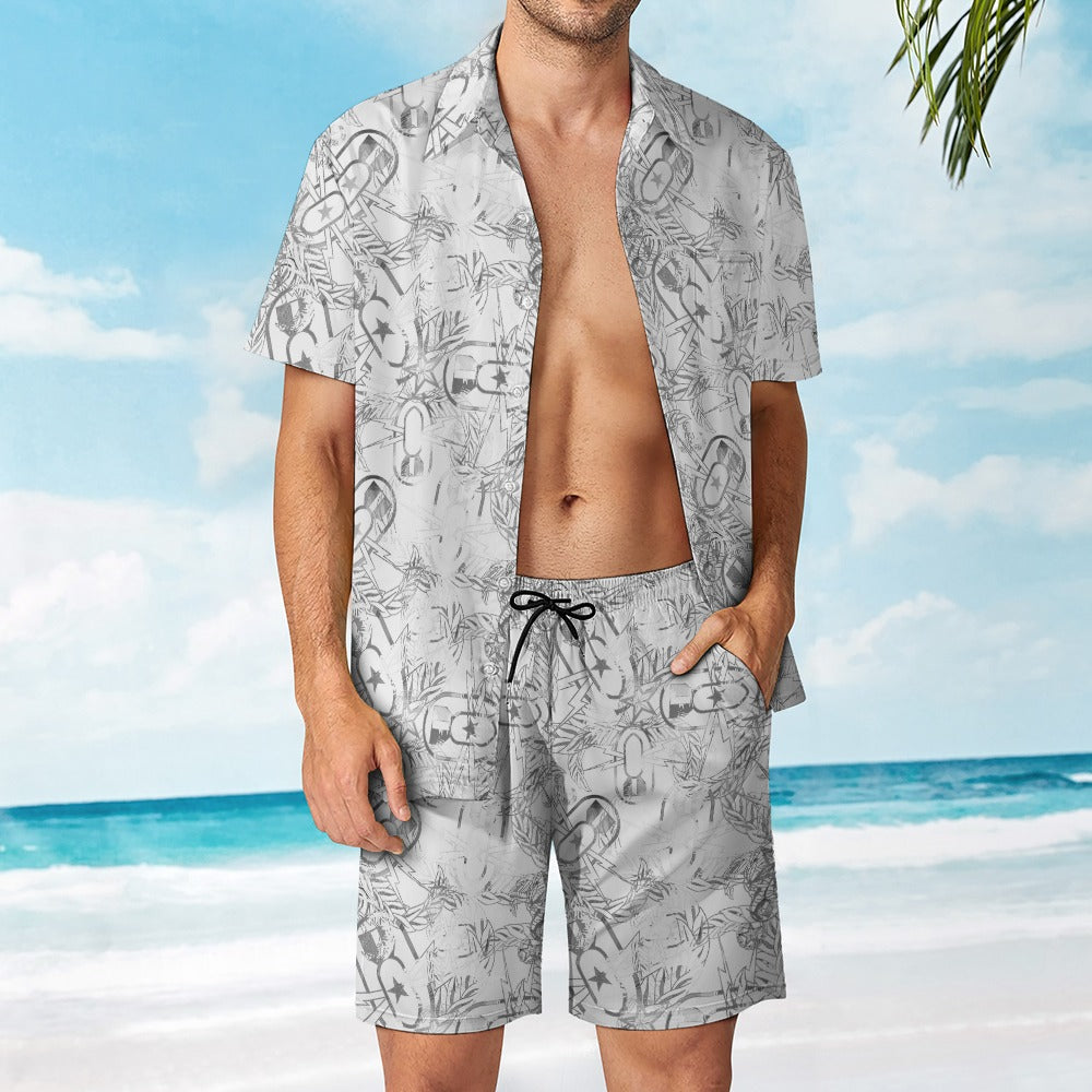 Leisure Beach Suit - "It's 5 o'clock Somewhere" (Silver)