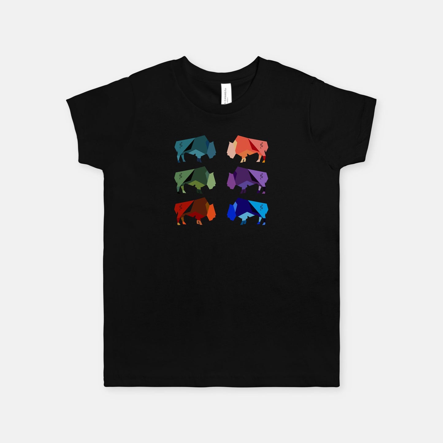 Youth T-shirt - "Abstract Bison Herd"
