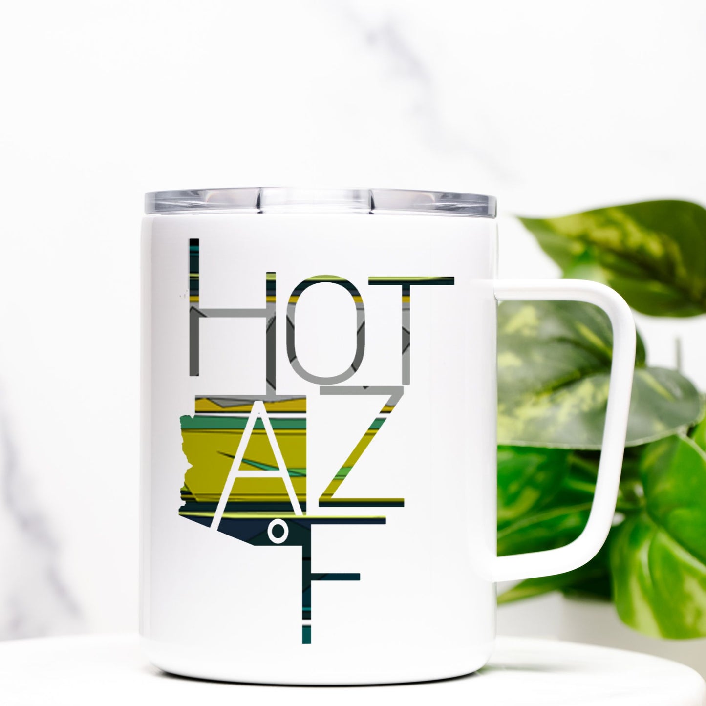 Travel Mug - "Hot AZ F" (Chartreuse)