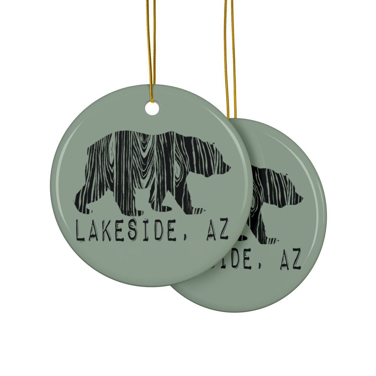 Ornament - "Woodgrain Bear" (Lakeside, AZ)
