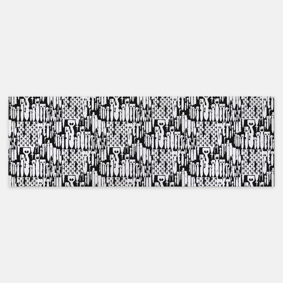 Pashmina Scarf - "EOD Bomb Flag" (White on Black)