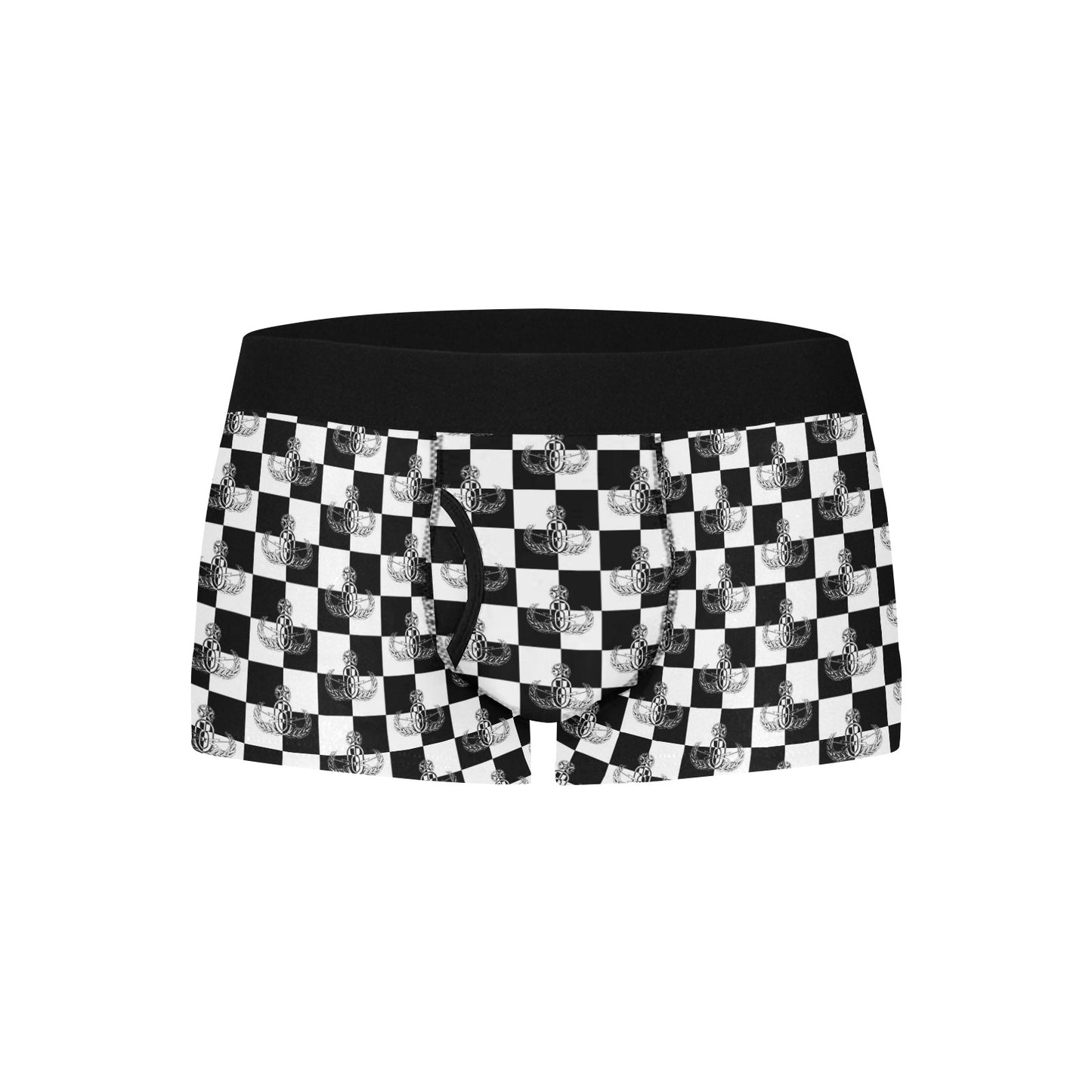 Men's Boxer Briefs with Fly - "EOD Checkered Flag"