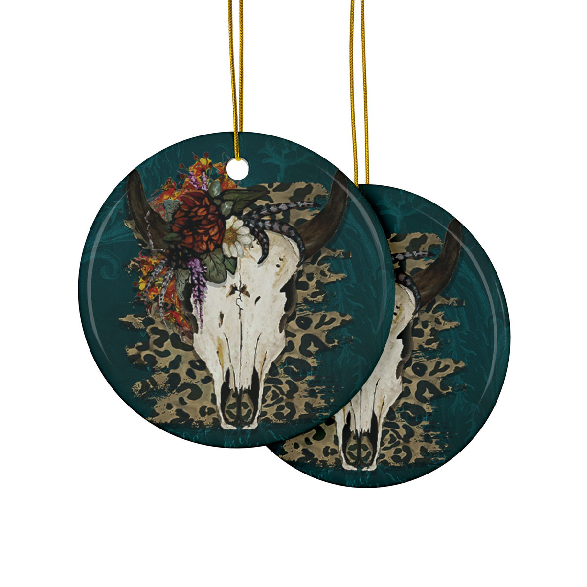 Ornament - "Gypsy Bison Skull"