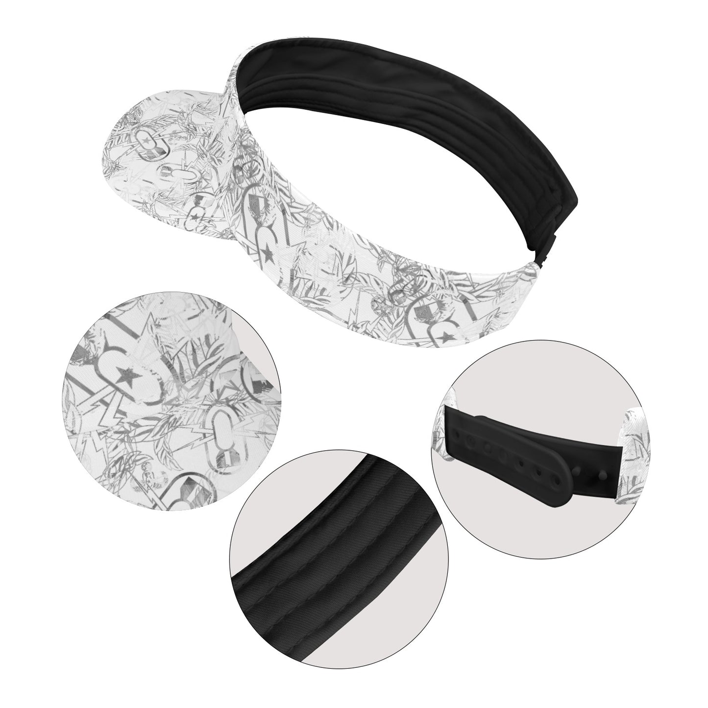 Sports Visor - "It's 5 o'clock Somewhere" (Silver)