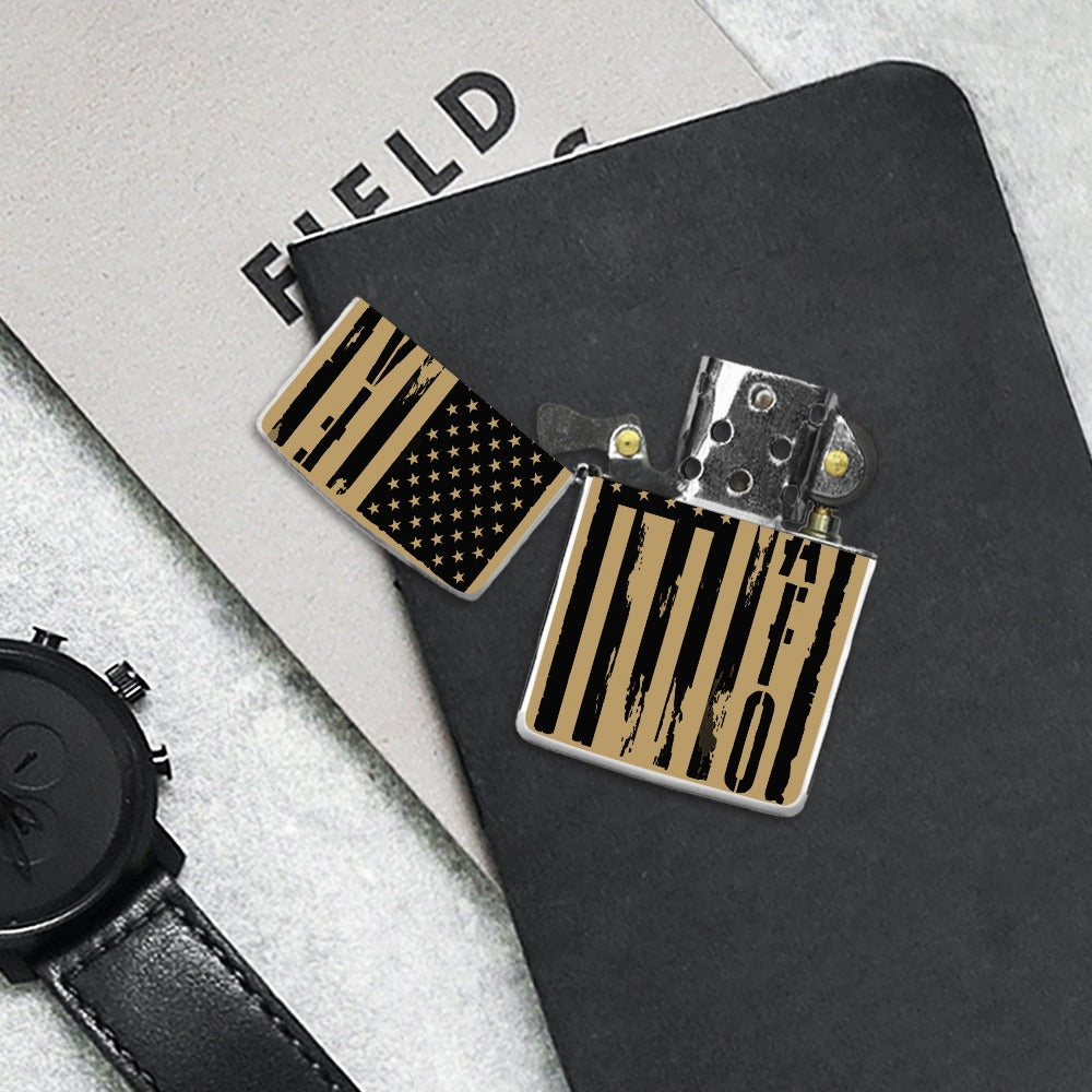 Lighter Casing - "FAFO Vertical American Flag" (Desert)