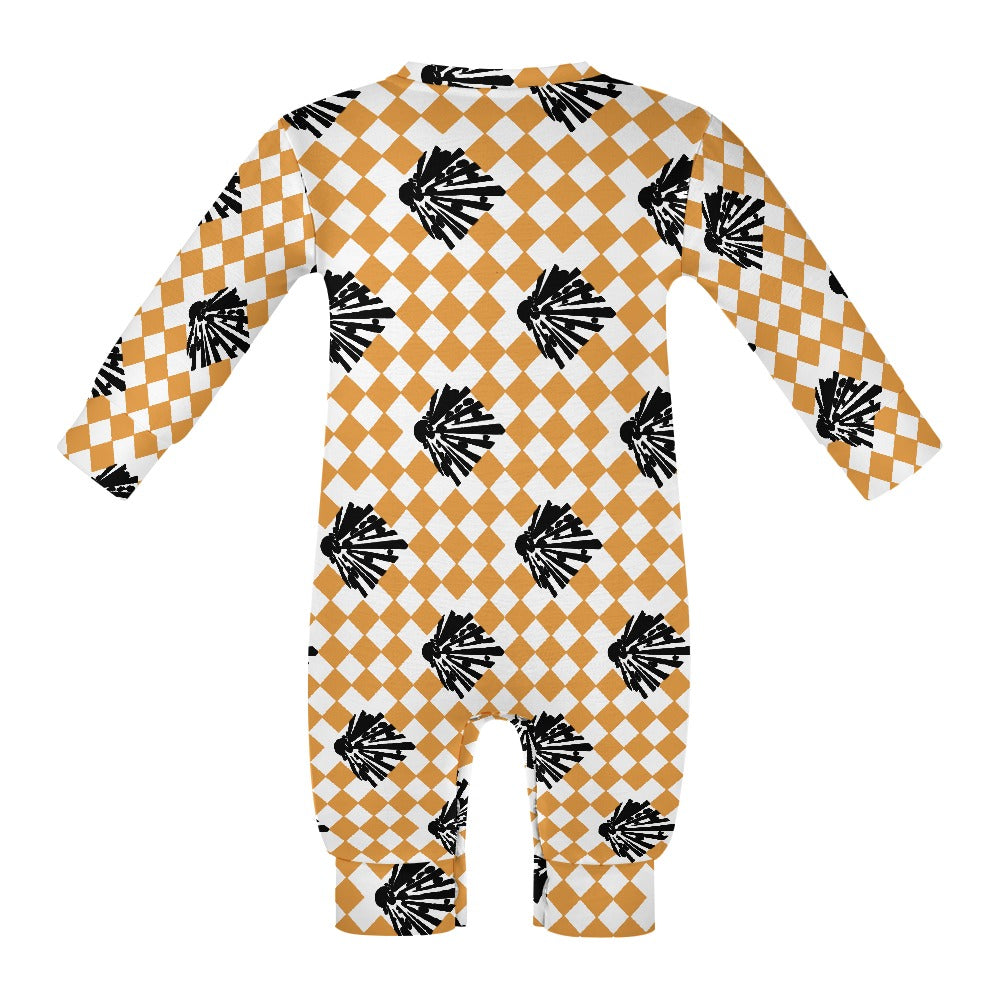 Baby Romper - "High Explosives Placard Harlequin"