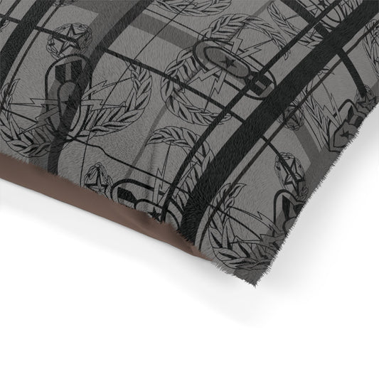Pet Bed — "EOD Plaid" (Grey)