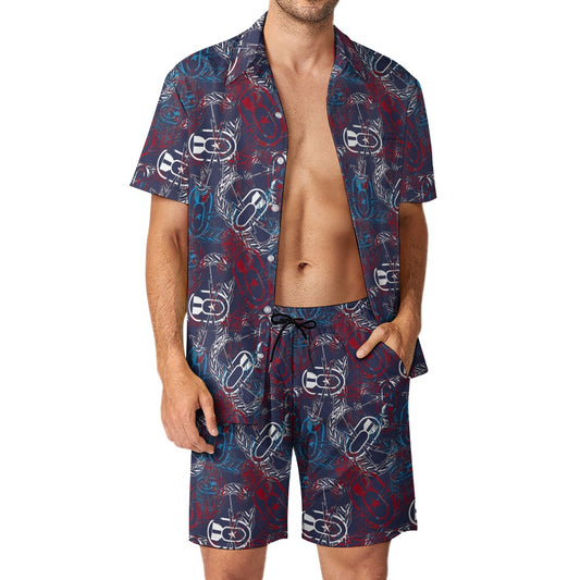 Leisure Beach Suit - "It's 5 o'clock Somewhere" (Red, White, & Blues)