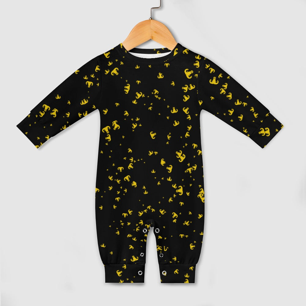 Baby Romper - "EOD Confetti" (Yellow on Black)