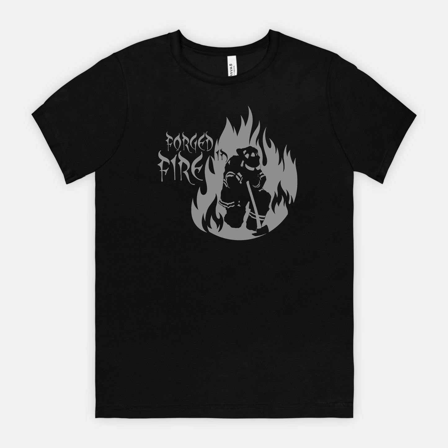 Soft T-shirt - "Forged in Fire" (Grey)