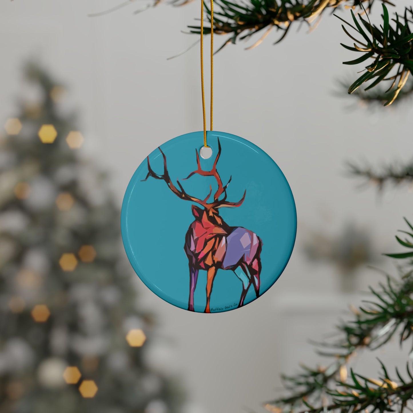 Ornament - "Abstract Elk"