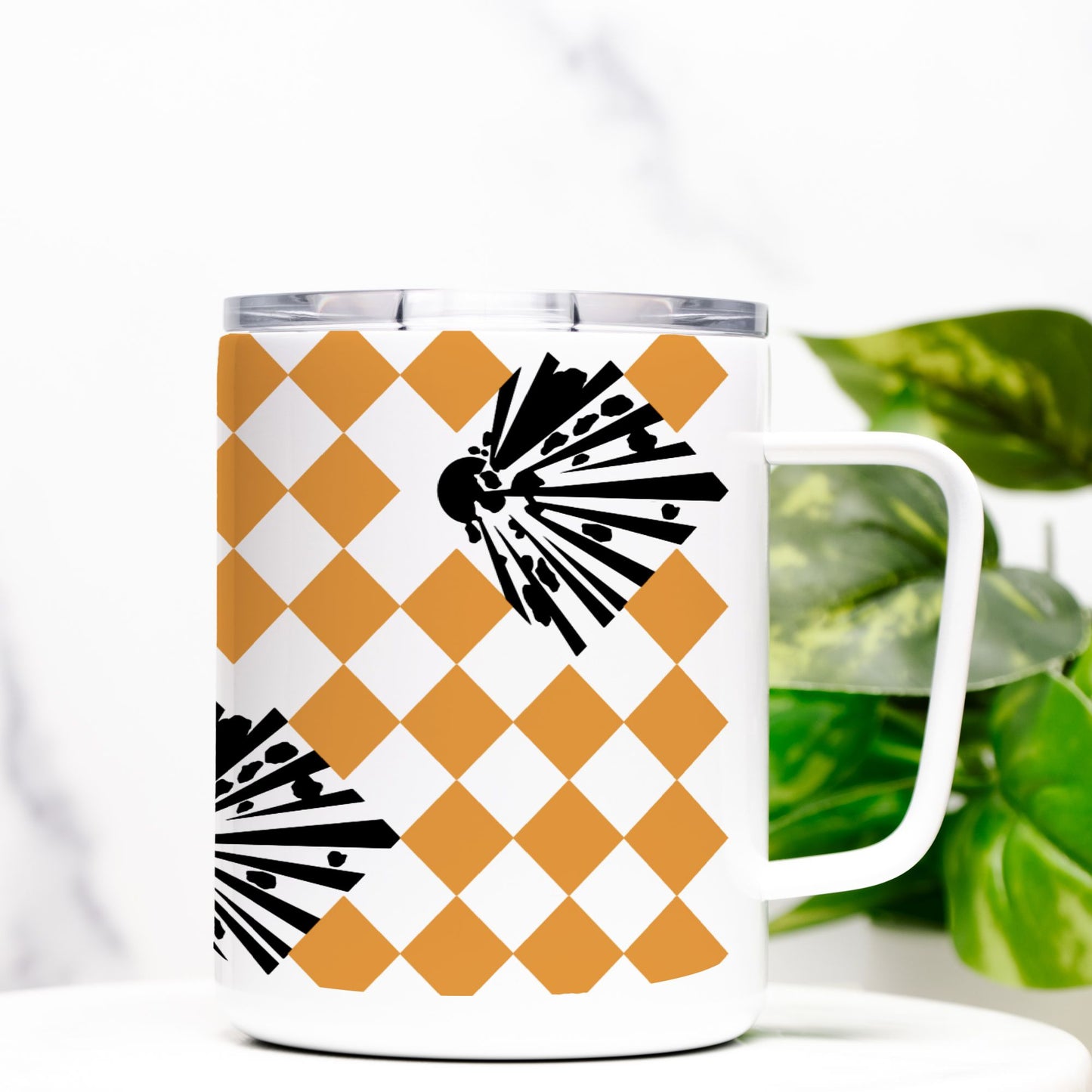 Travel Mug - "High Explosives Placard Harlequin"