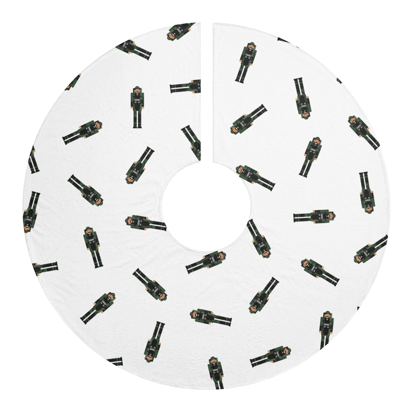 Tree Skirt — "Bomb Suit Nutcrackers"