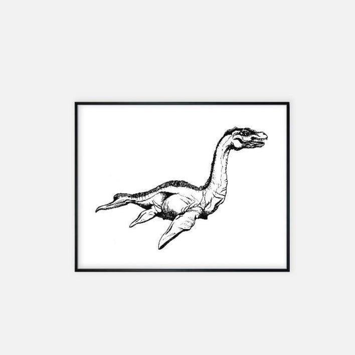 Print (11" x 14") - "Loch Ness Kelpie, Nessie"