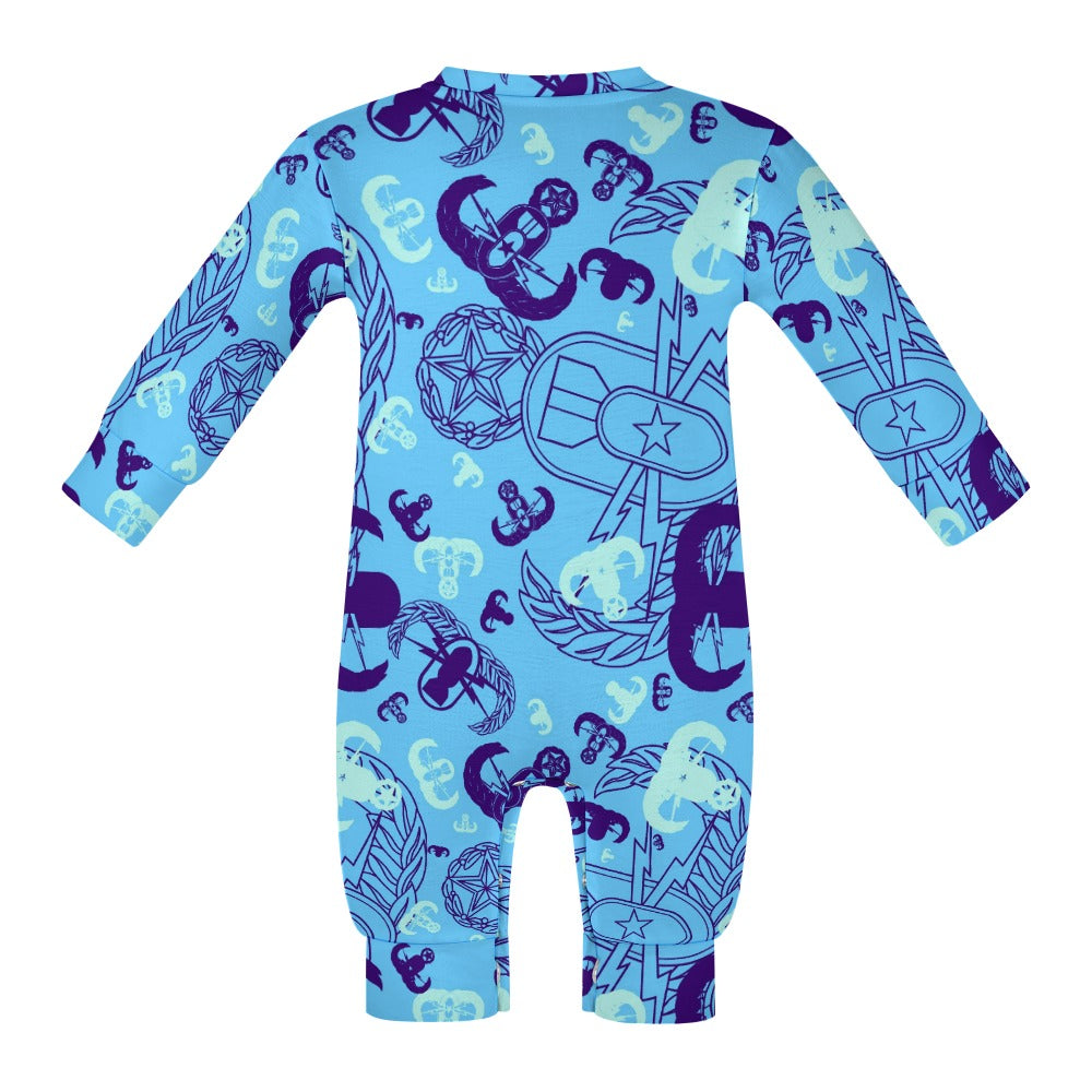 Baby Romper - "EOD Party" (Blues)