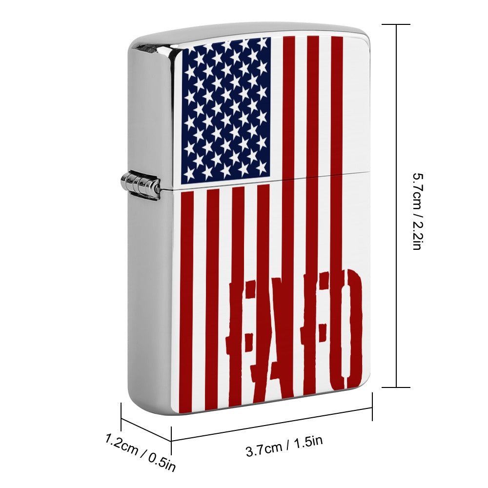 Lighter Casing - "FAFO Vertical American Flag" (RWB)