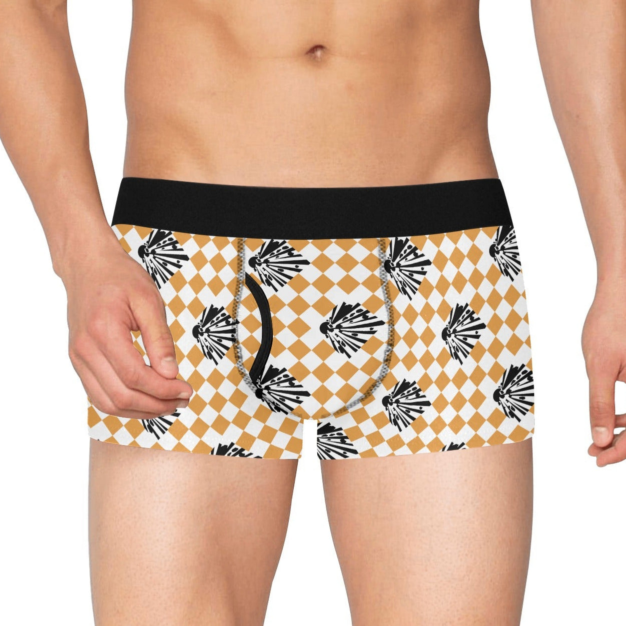 Men's Boxer Briefs with Fly - "High Explosives Placard"