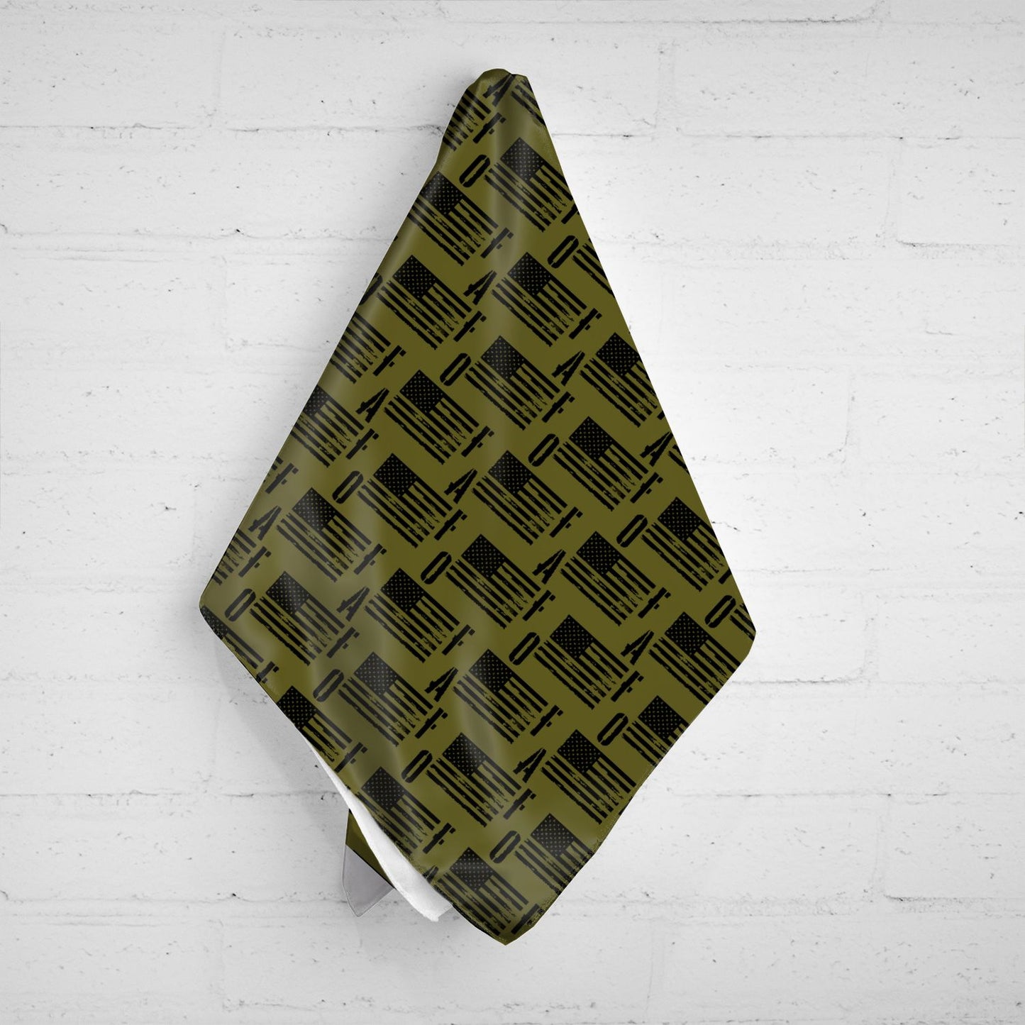 Bandana - "FAFO American Flag" (Olive Green)