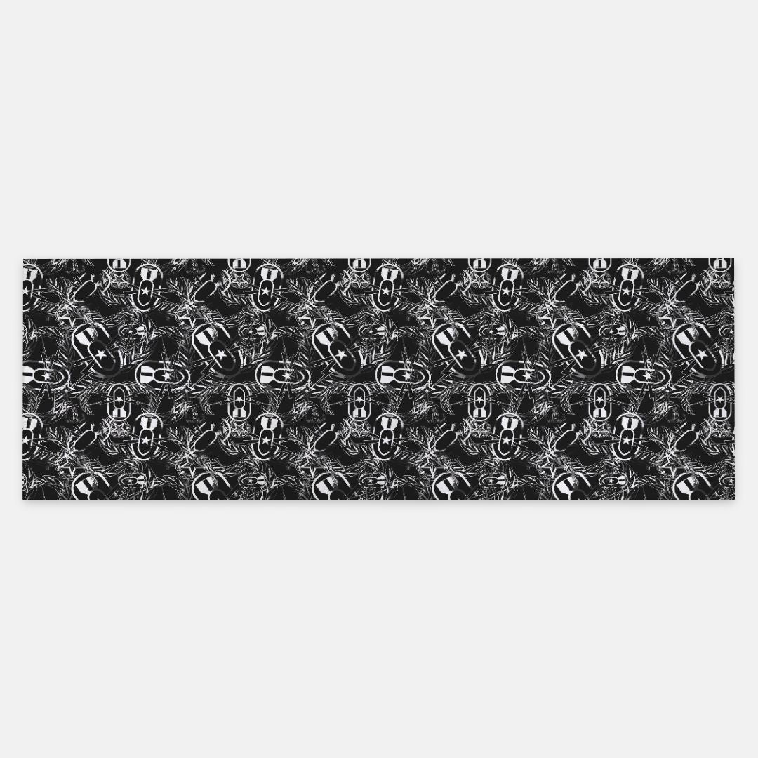 Pashmina Scarf - "It's 5 o'clock Somewhere" (White on Black)