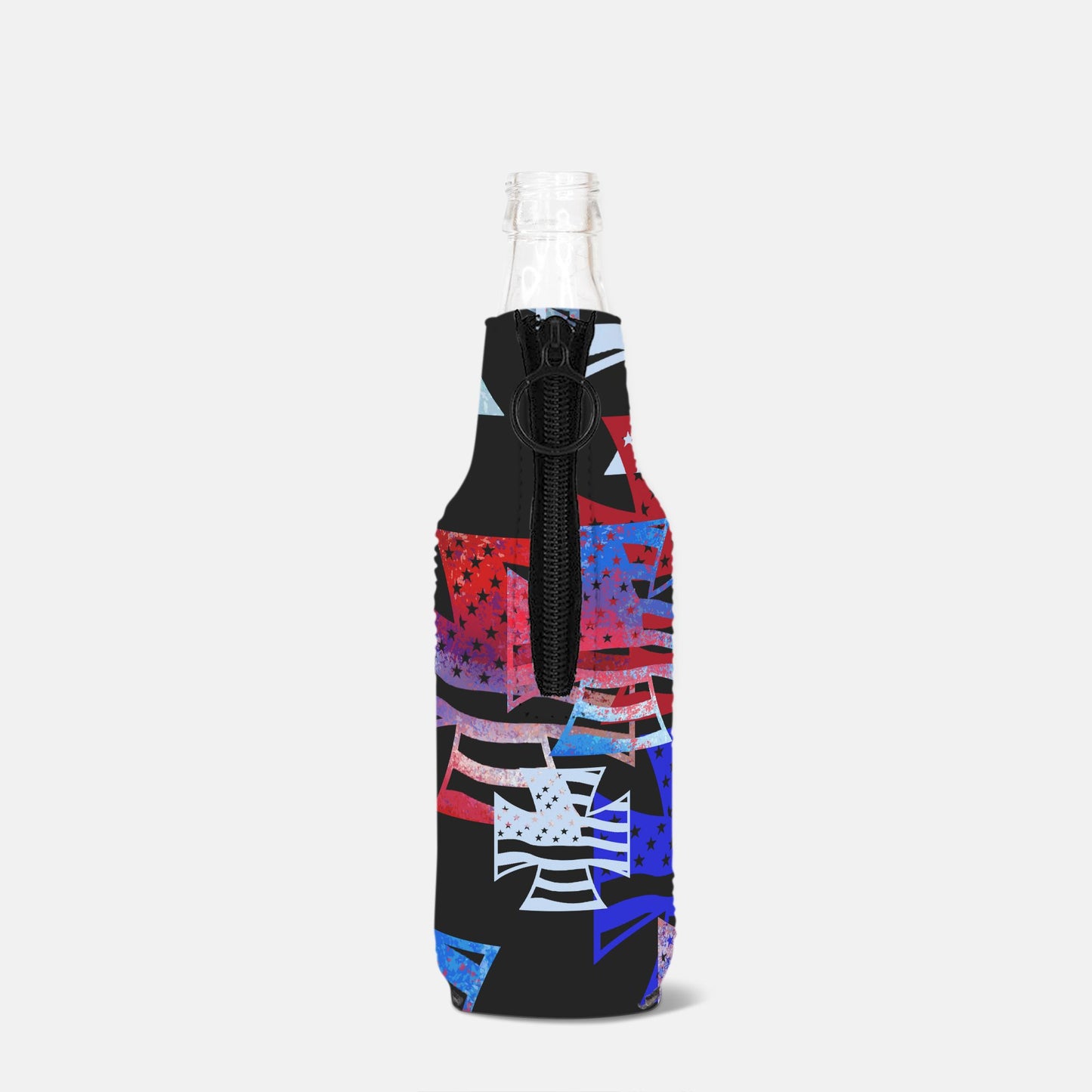 Print On Demand - Bottle Wrap - "American Iron Cross Graffiti" (RWB)