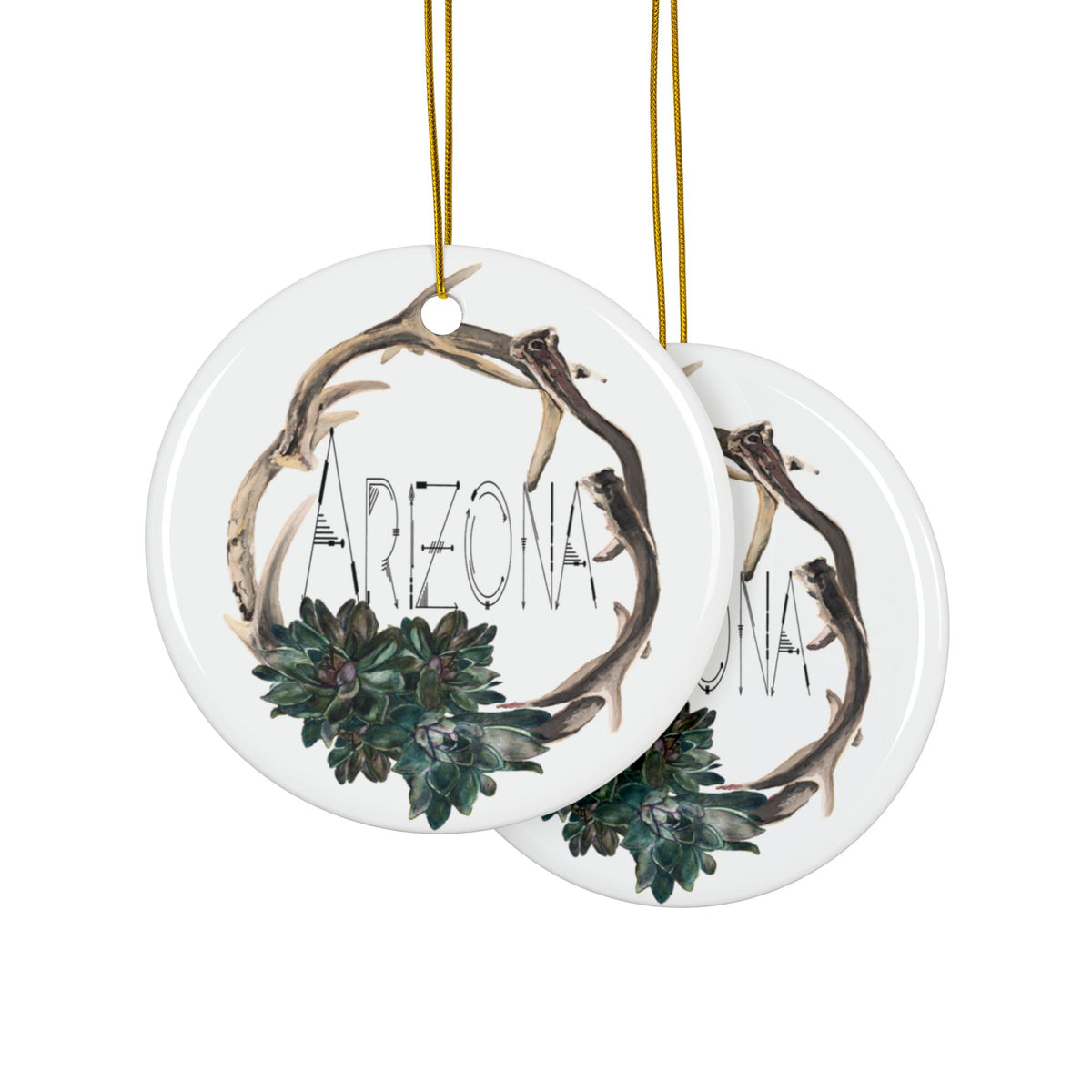 Ornament - "Arizona Antler Wreath"