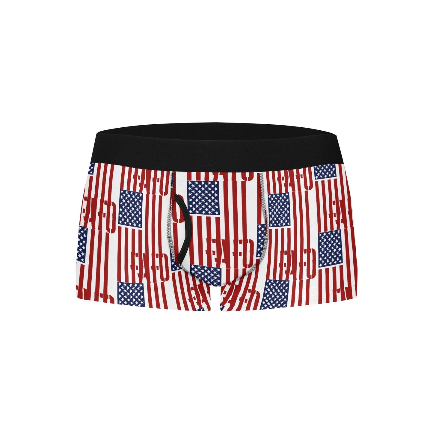 Men's Boxer Briefs with Fly - "FAFO American Flag" (Vertical RWB)