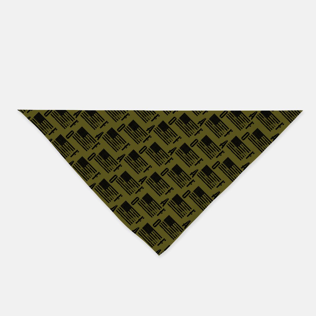 Bandana - "FAFO American Flag" (Olive Green)