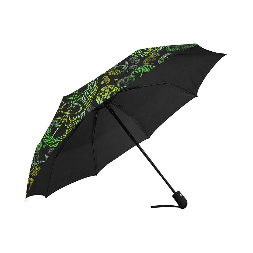 Umbrella - "EOD Mixed Badges" (Lemon Lime on Black)