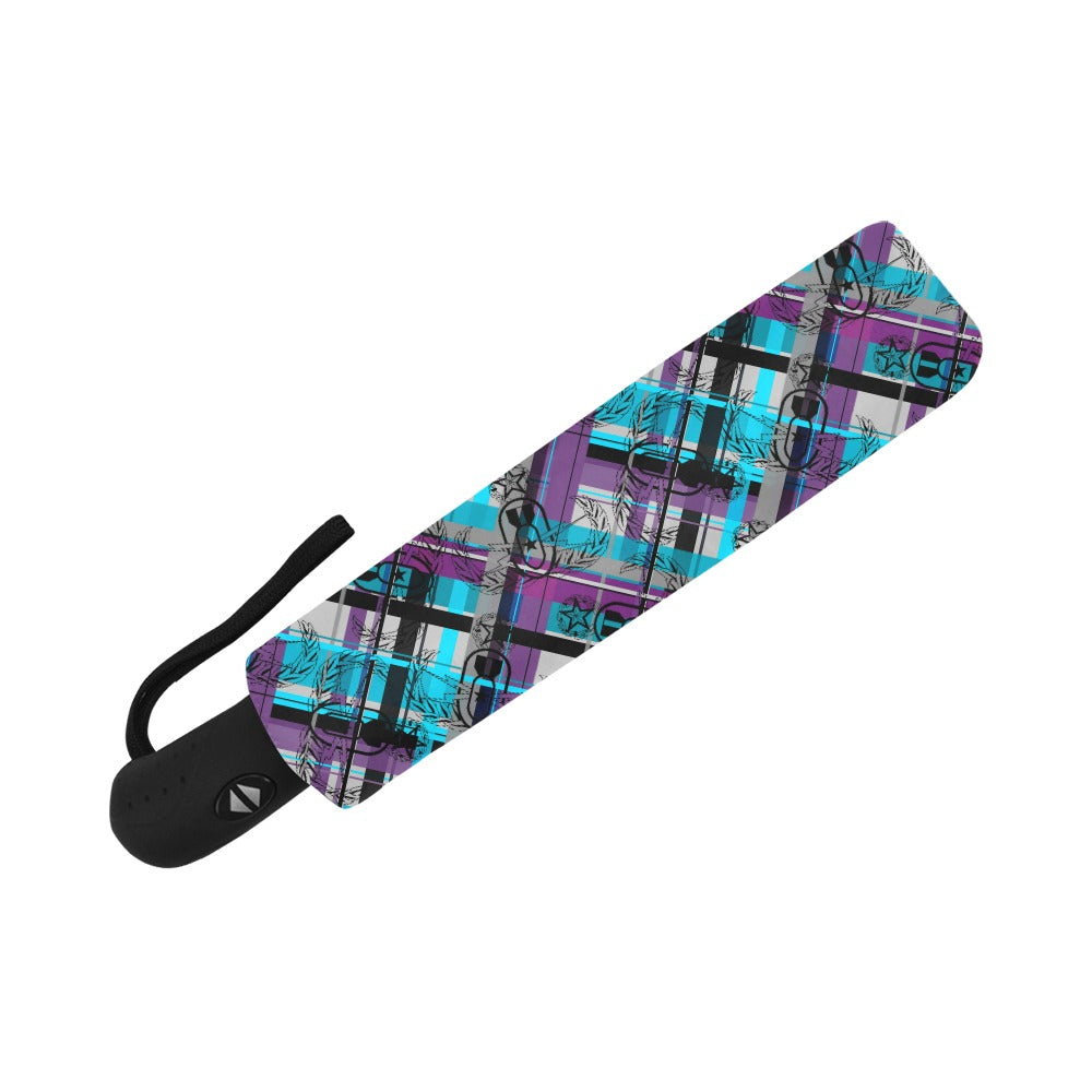 Umbrella - "EOD Plaid" (Purple & Turquoise)