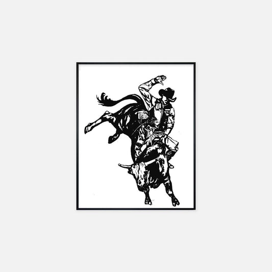 Print (16" x 20") - "Bucking Bull"