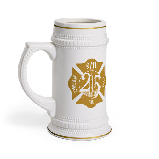 Ceramic Stein - "Remember the Fallen" (Limited 9/11 25th Year Edition) (Gold)