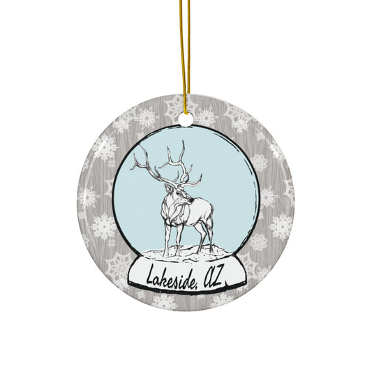 Ornament – "Snow Globe Elk" (Lakeside, AZ)