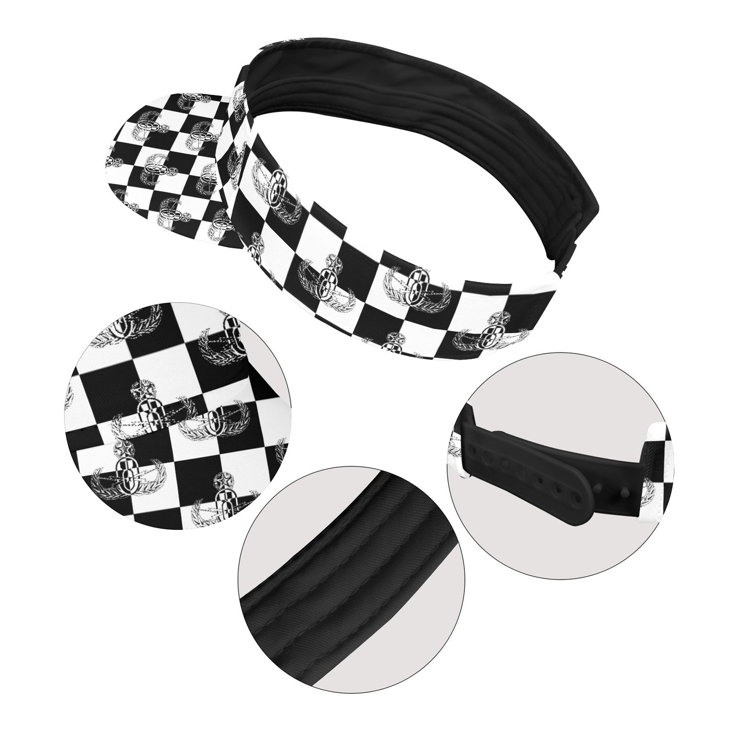 Sports Visor - "EOD Checkered Flag"