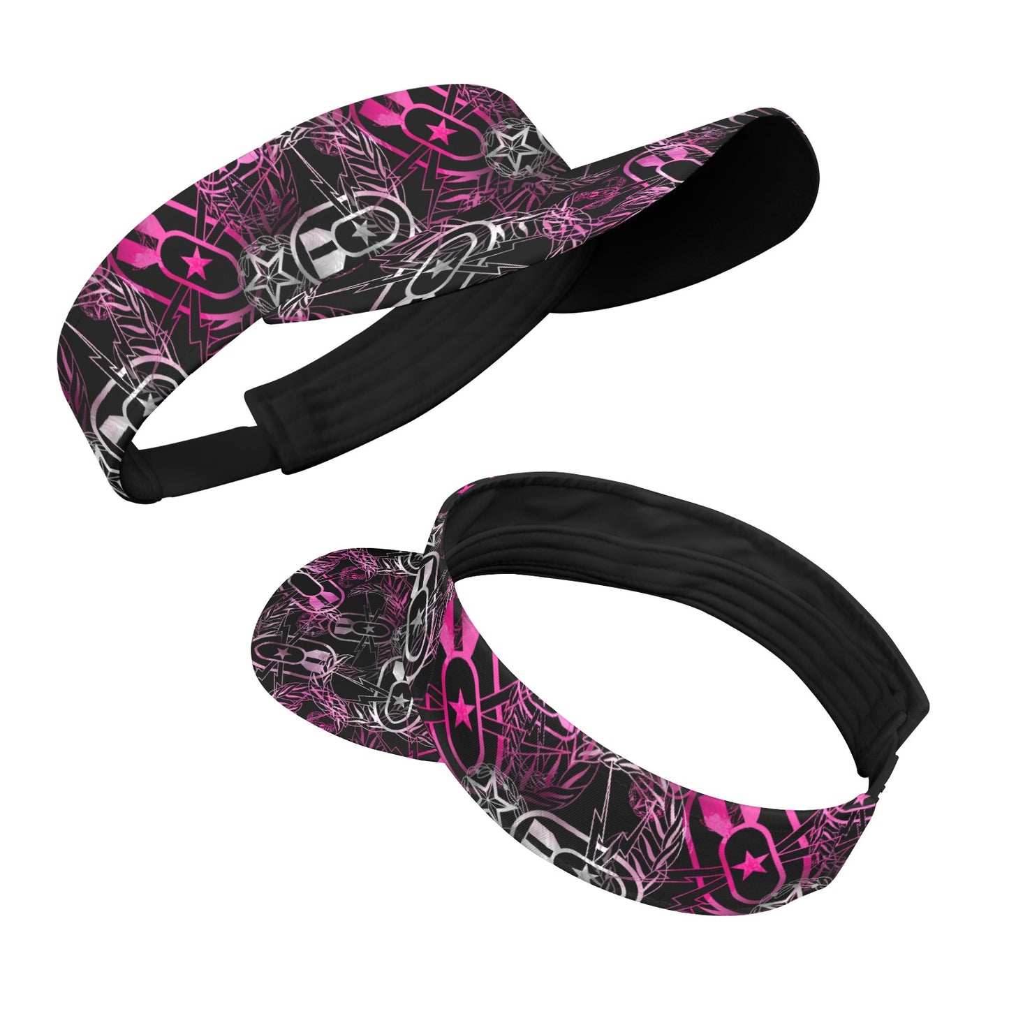 Sports Visor - "It's 5 o'clock Somewhere" (Pink on Black)