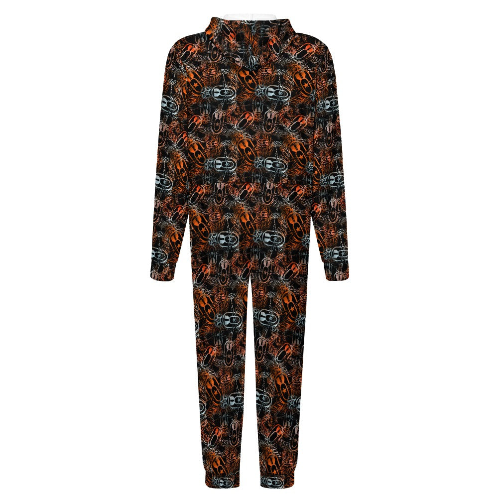 Adult Plush Onesie - "It's 5 o'clock Somewhere" (Orange on Black)