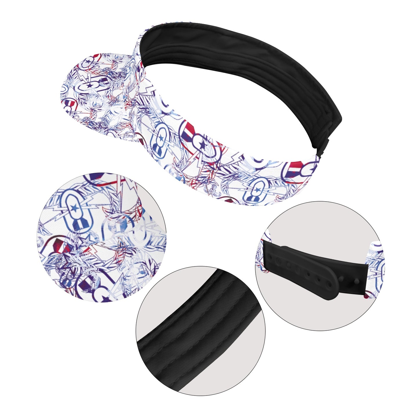 Sports Visor - "It's 5 o'clock Somewhere" (Red, White, & BOOM!)