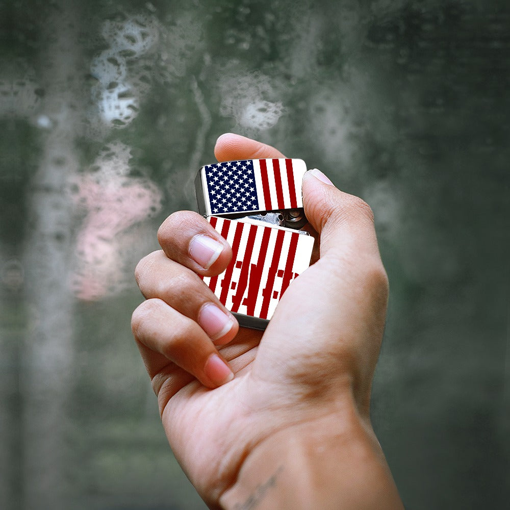 Lighter Casing - "FAFO Vertical American Flag" (RWB)