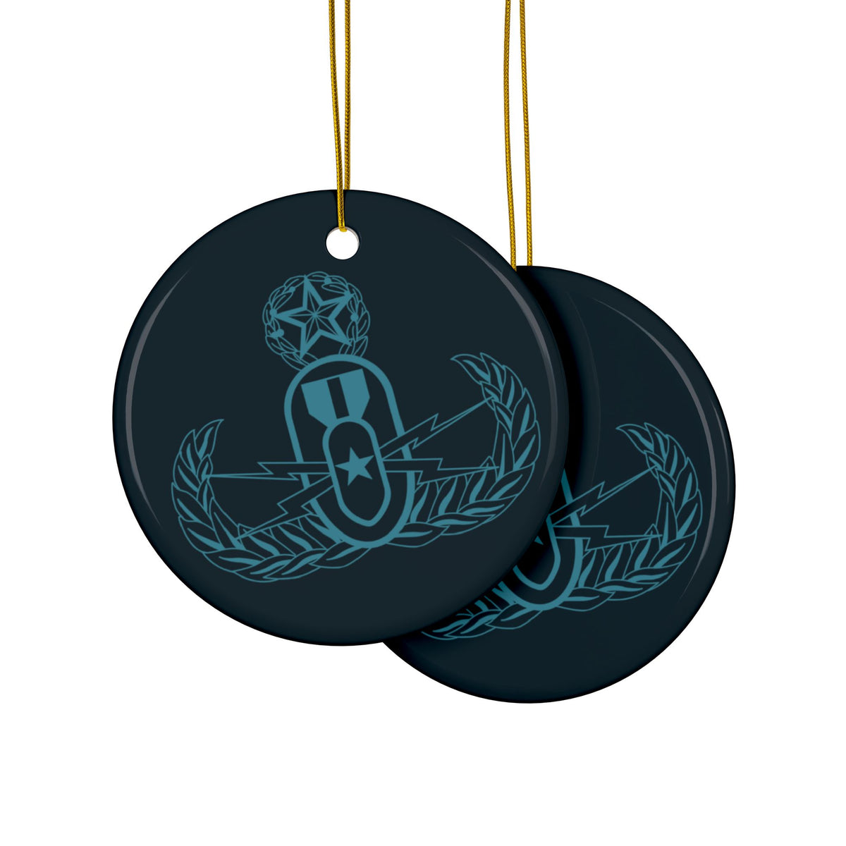 Ornament - "EOD Master Badge" (Teal)