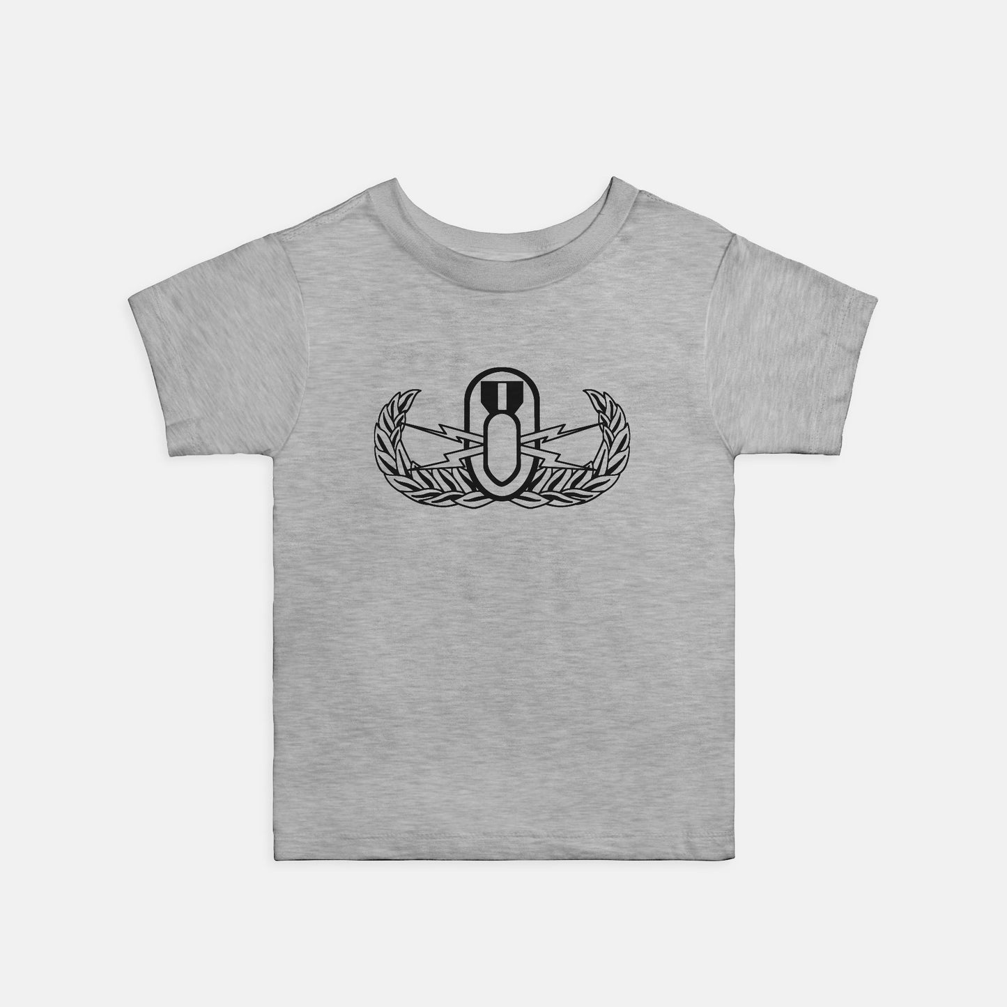 Toddler T-shirt - "EOD Basic Badge" (Black on Grey)