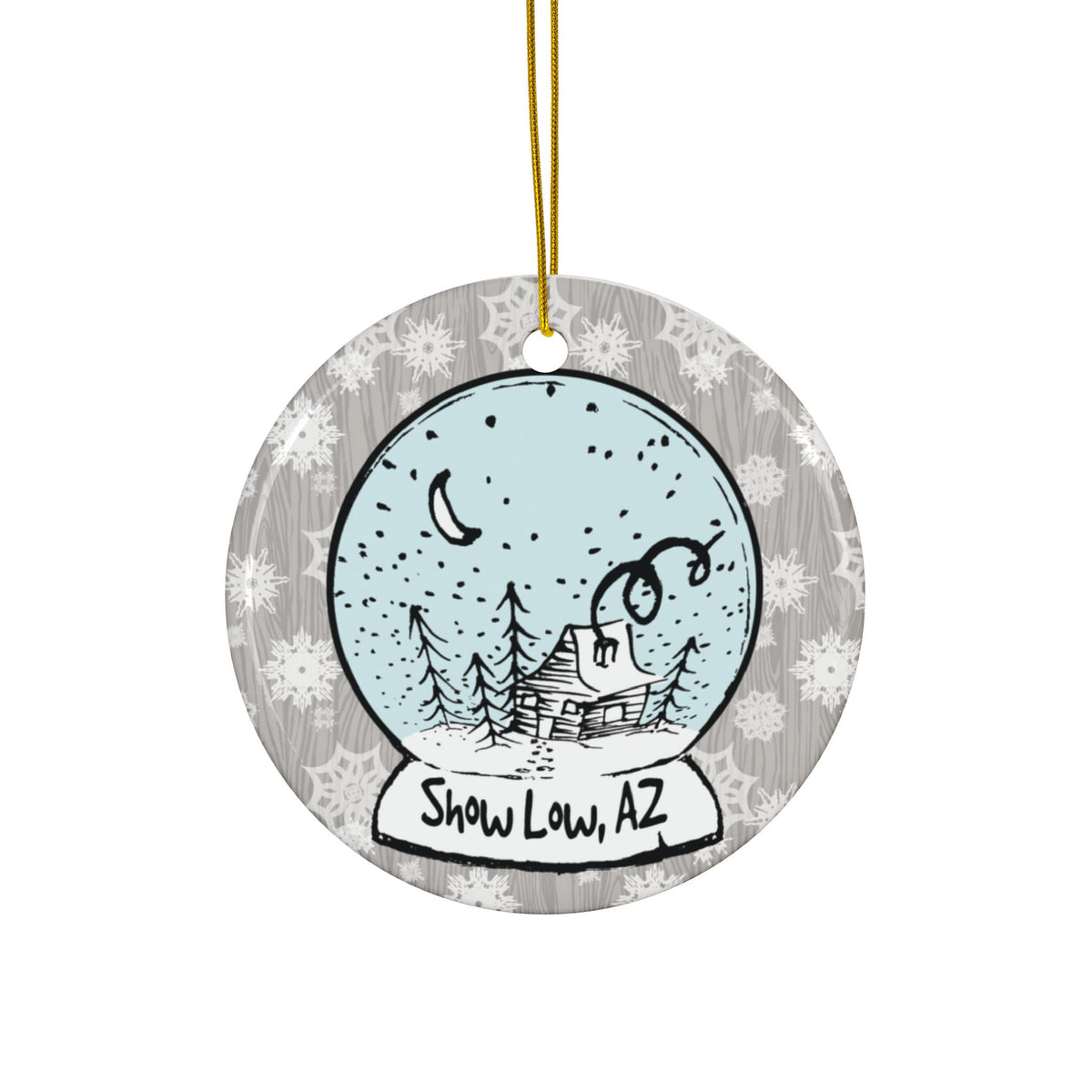 Ornament – "Snow Globe Cabin" (Show Low, AZ)