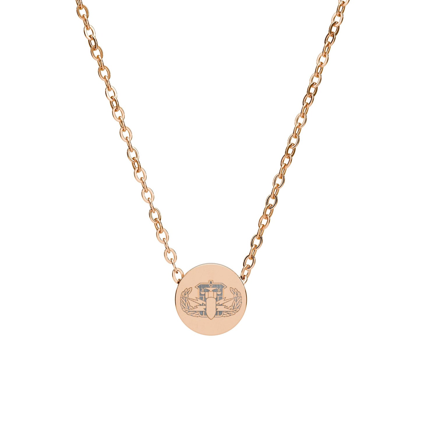 Engraved Mini Circle Necklace — "PSBT Badge"