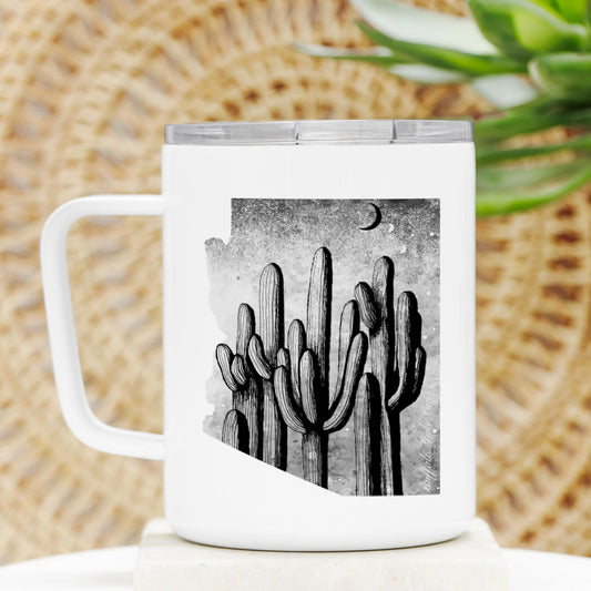 Travel Mug - "Saguaro Forest AZ"