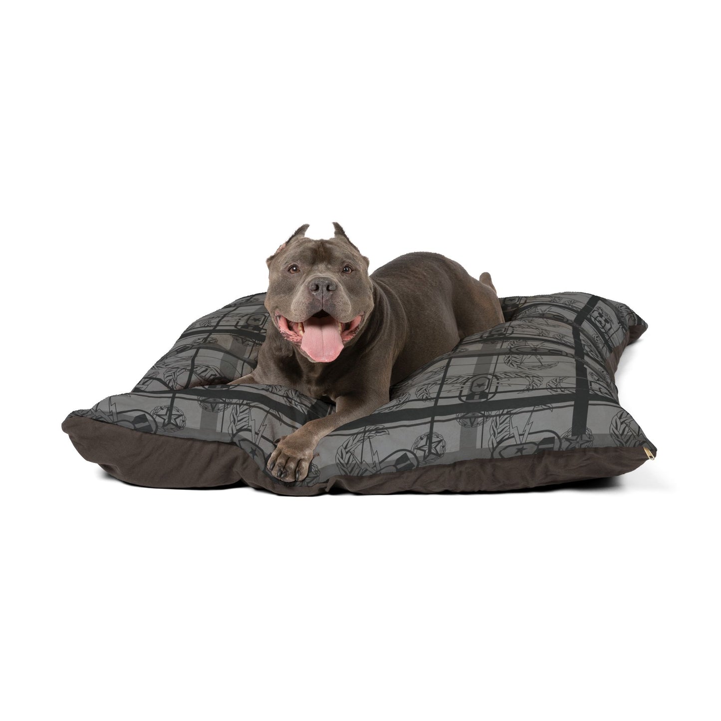 Pet Bed — "EOD Plaid" (Grey)