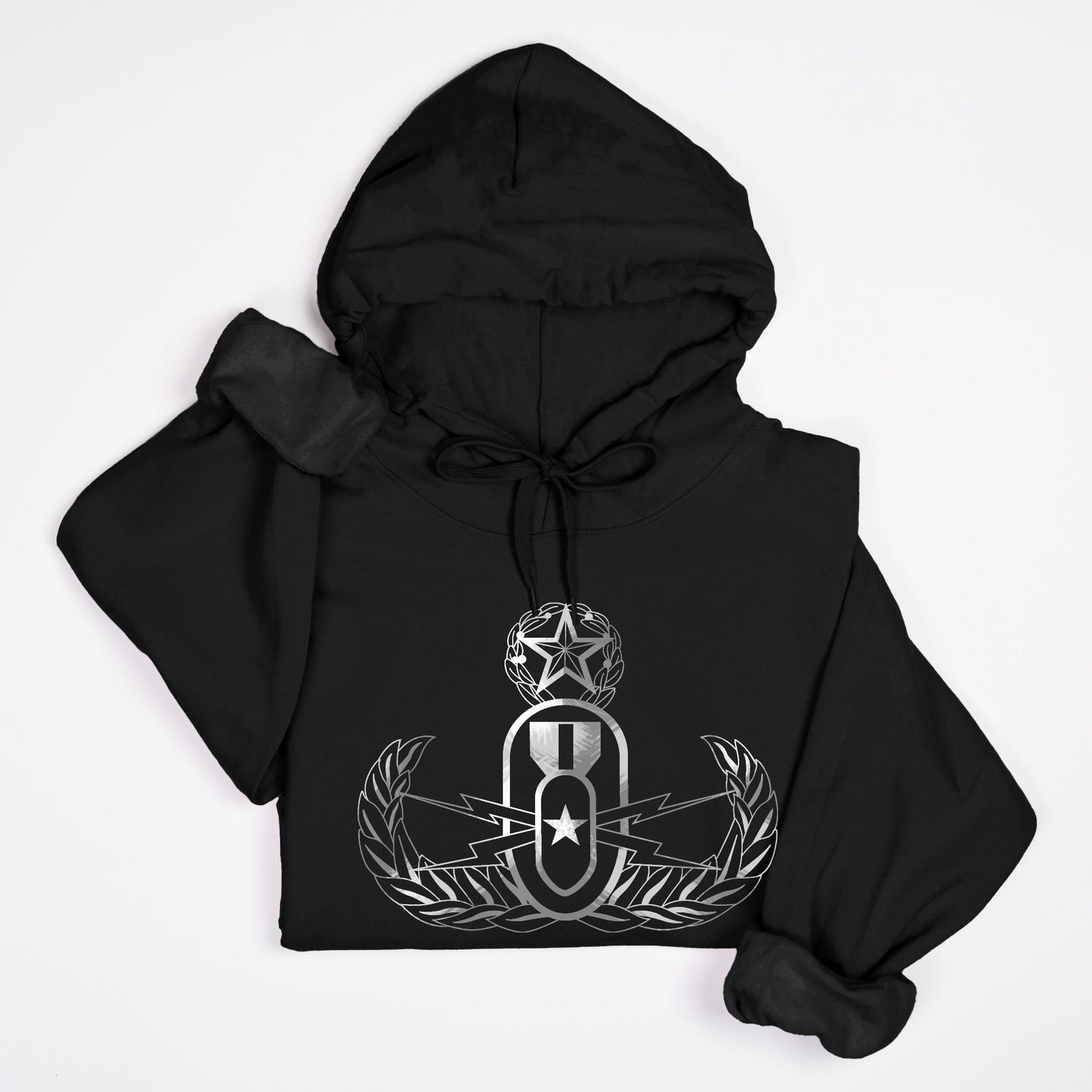 Hoodie - "It's 5 o'clock Somewhere" (EOD Master Badge: BW) (Black)