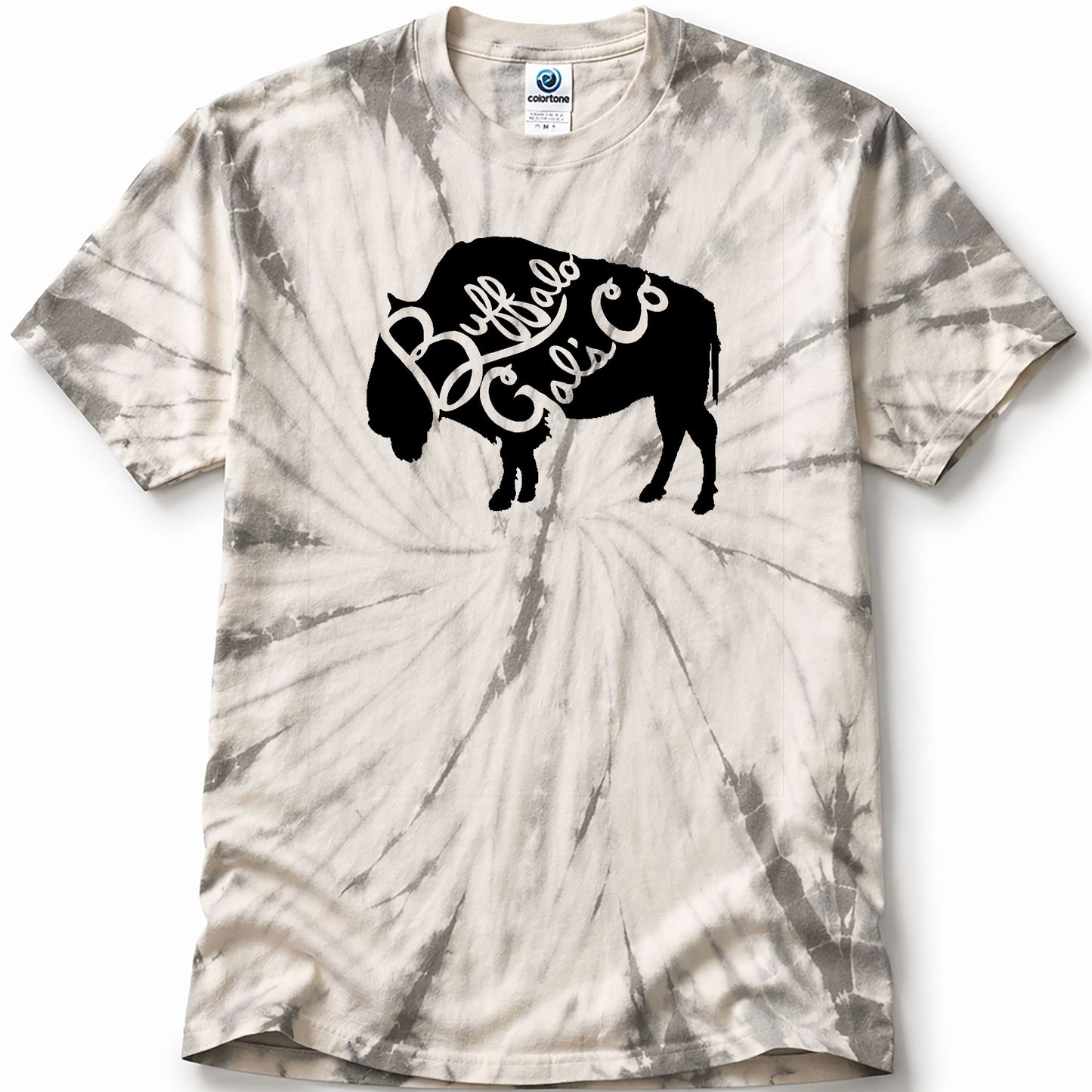 Colortone Tie Dye T-shirt - "Buffalo Gal's Co Logo"