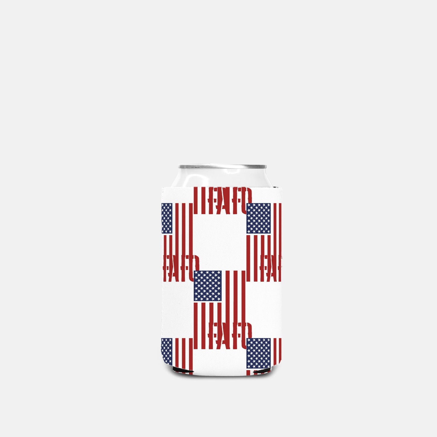 Print On Demand - Can Cooler - "FAFO American Flag" (Vertical RWB)