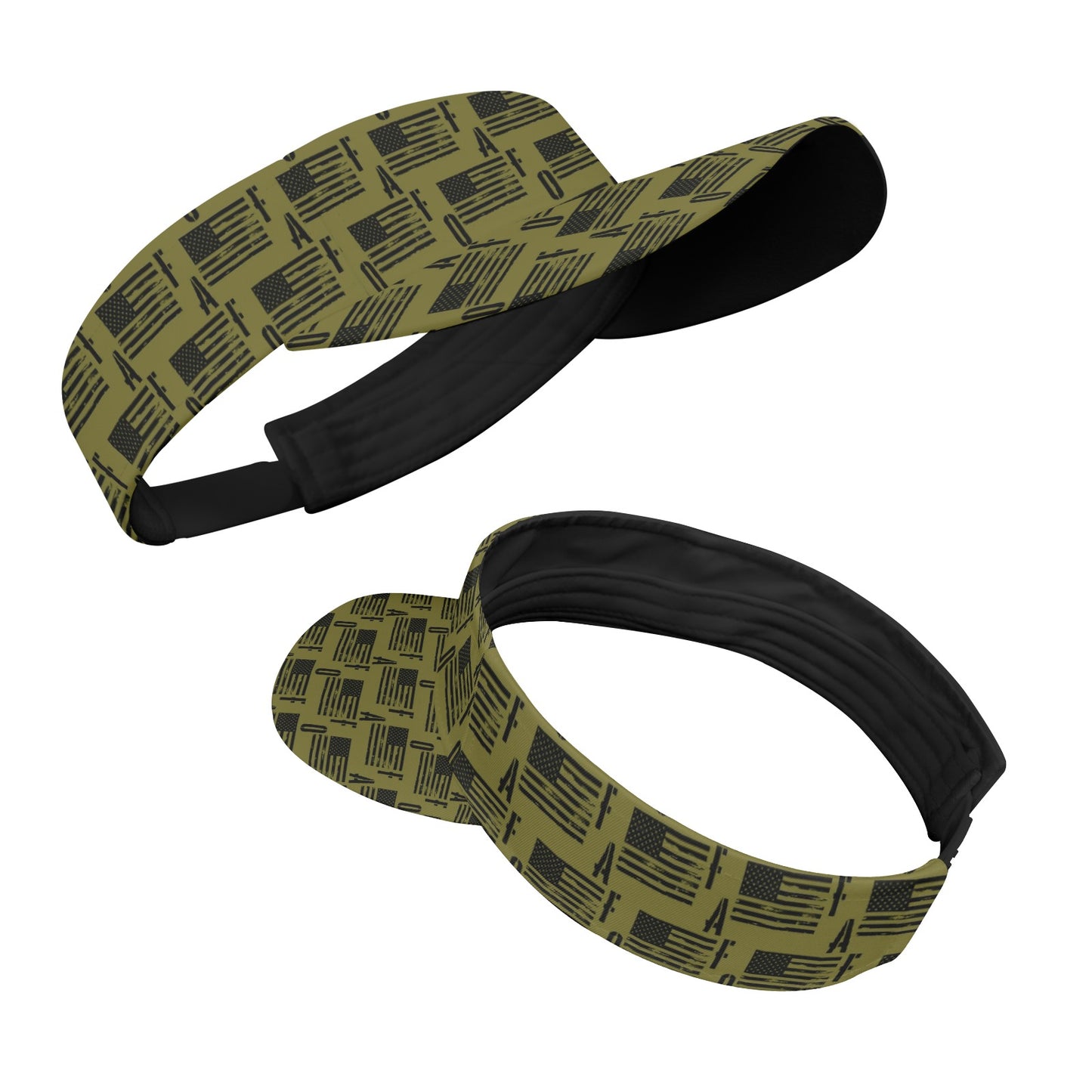 Sports Visor - "FAFO American Flag" (Olive)