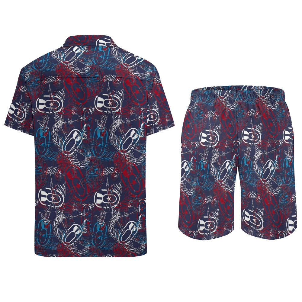 Leisure Beach Suit - "It's 5 o'clock Somewhere" (Red, White, & Blues)