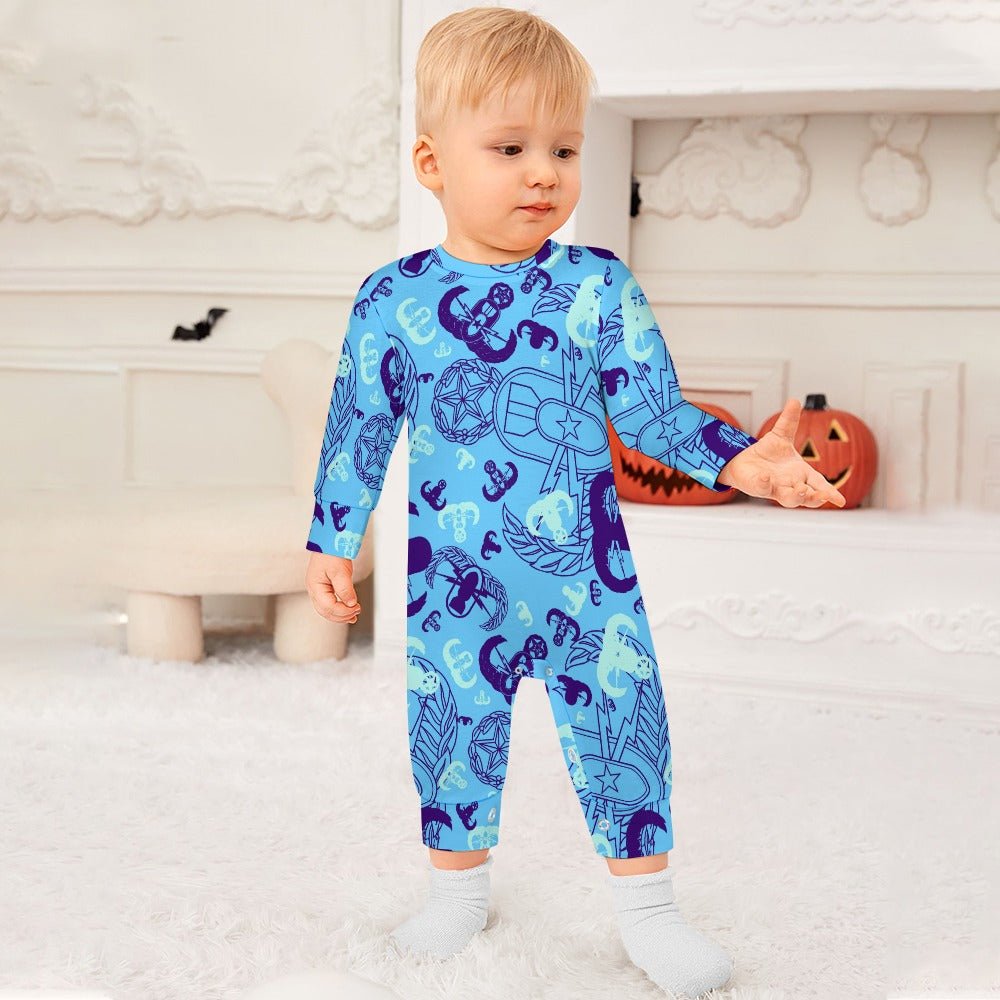 Baby Romper - "EOD Party" (Blues)
